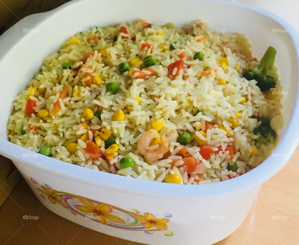 Homemade fried rice
