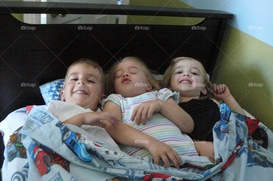 Three silly kids