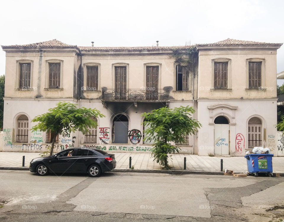 abandoned old railway station