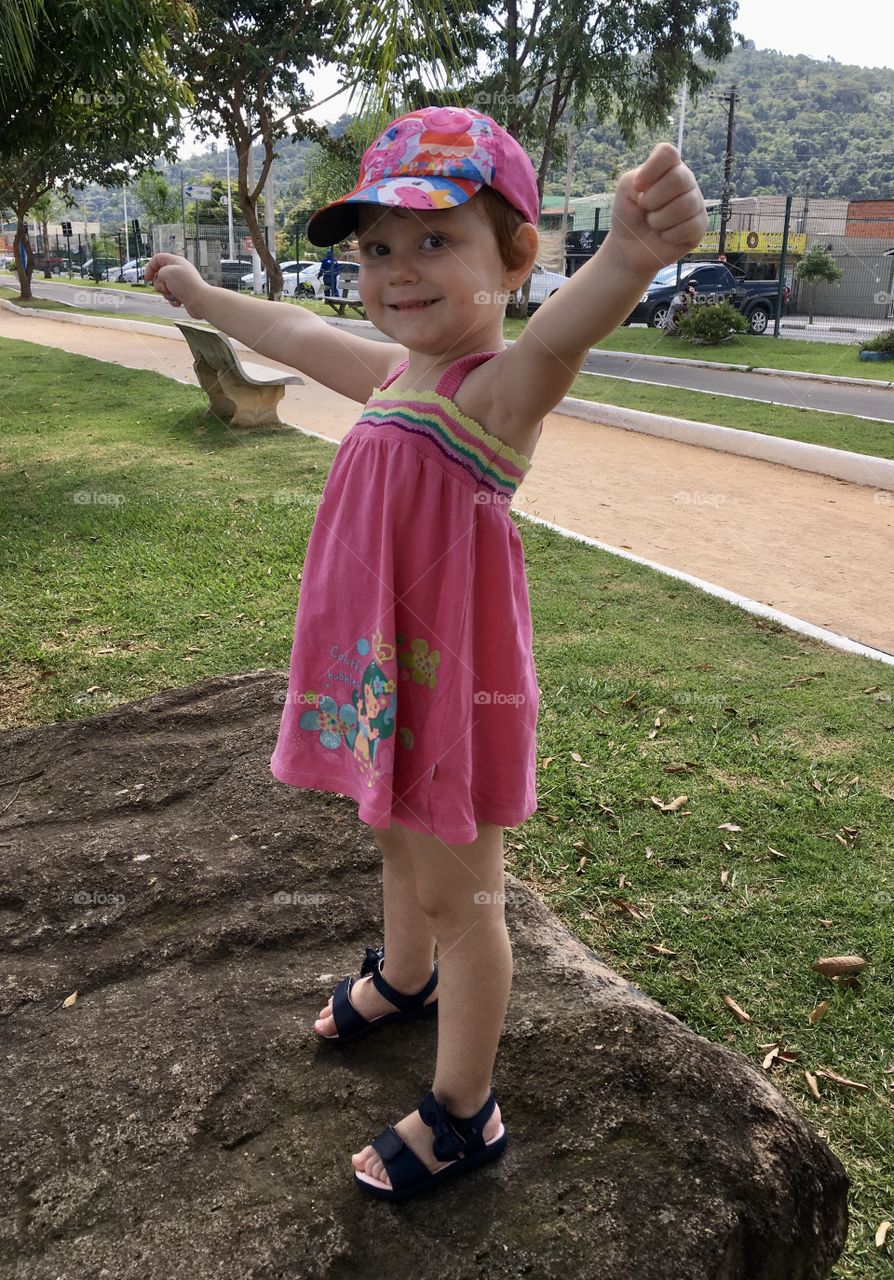 The joy of being happy.  Live the life!  My daughter Maria Estela at Parque da Cidade in Itupeva (Brazil). / A alegria de ser feliz. Viva a vida! Minha filha Maria Estela no Parque da Cidade em Itupeva (Brasil).