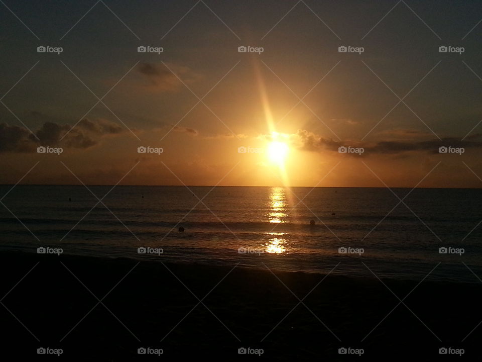 sardinia sunrise. costa rei beach