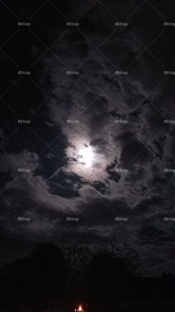 Moon lit sky