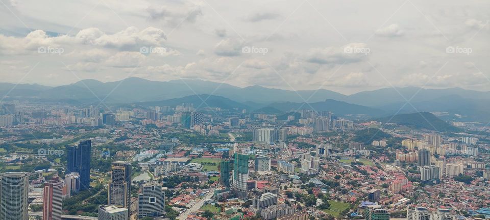 Clicked From PETRONAS Twin Tower 🗼 Top view of Kuala Lumpur Cityscape View.