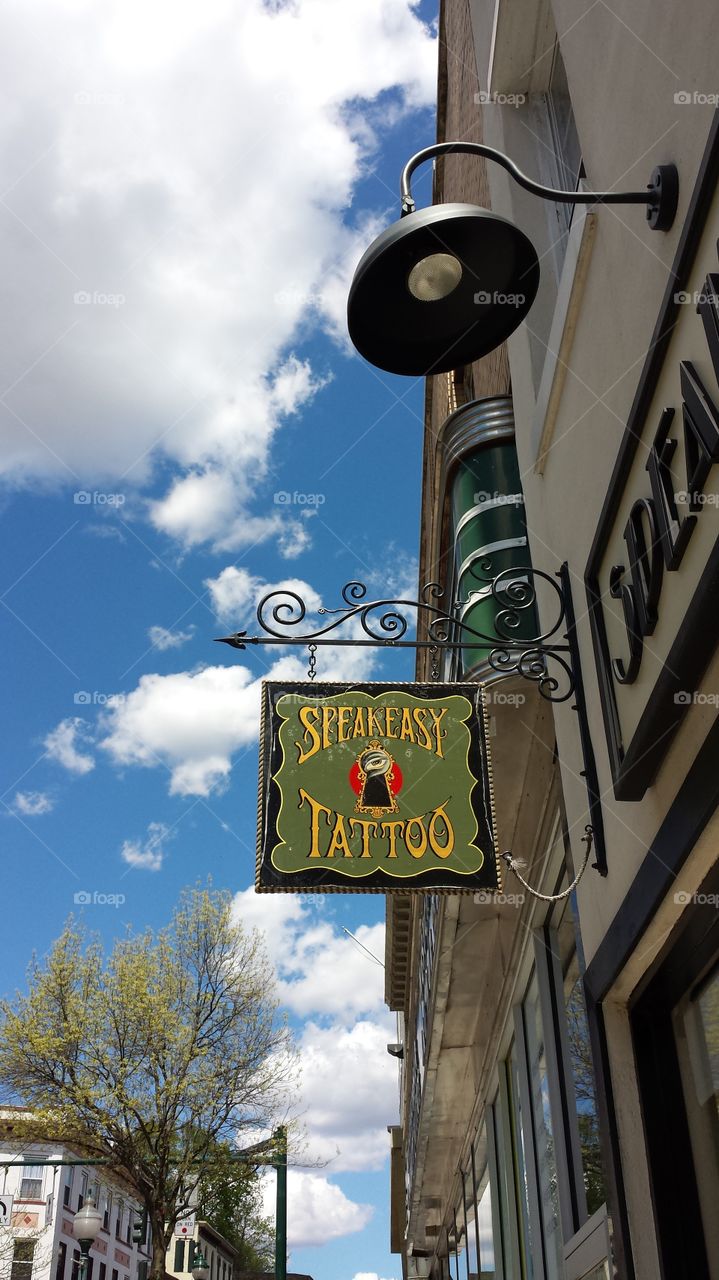 Tattoo Shop Sign. Local tattoo Shop Sign in NY