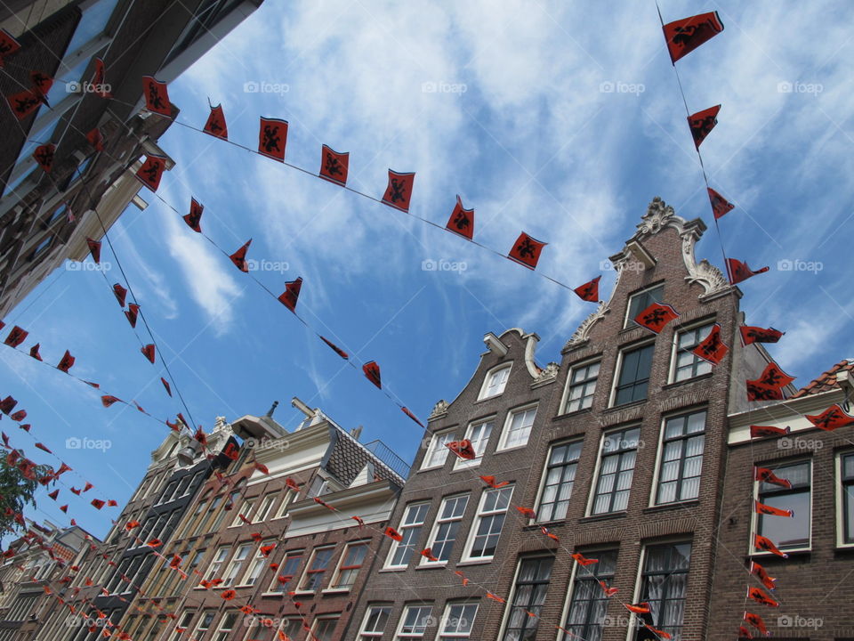 Amsterdam is celebrating . The Netherlands is winning soccer match 