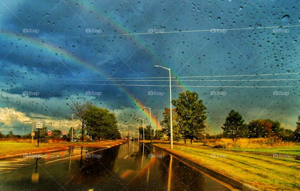Double rainbow rainy 