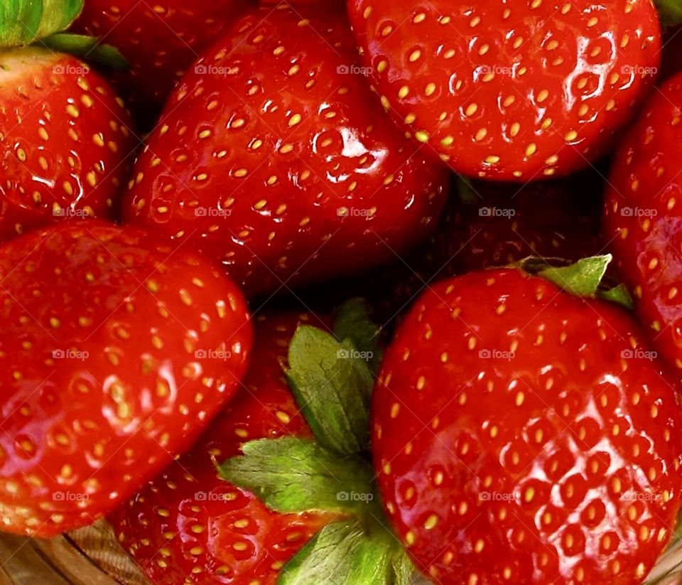 Strawberries closeup 