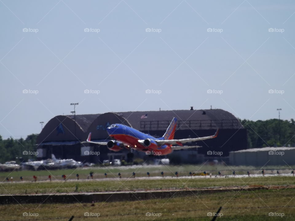 Southwest airlines taking off
