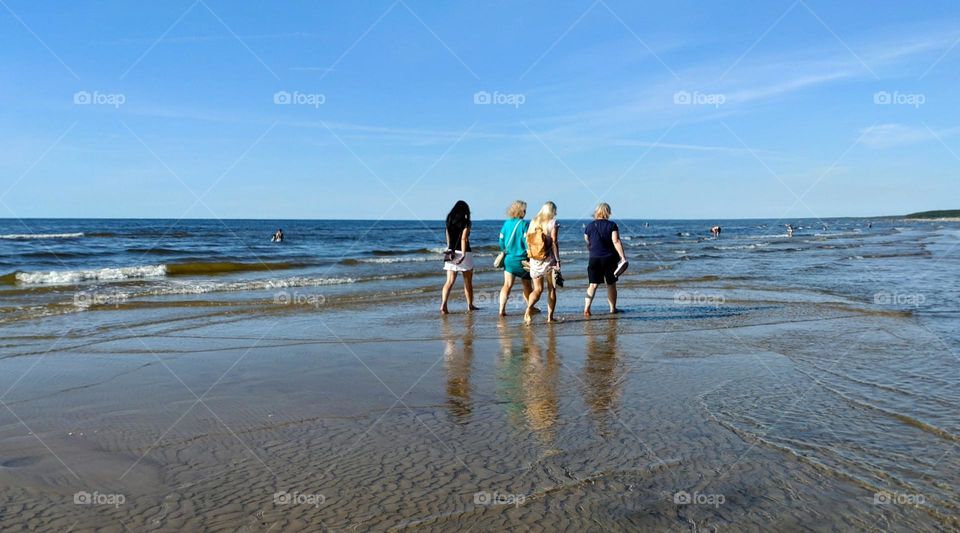 The beach. Summer. The sea