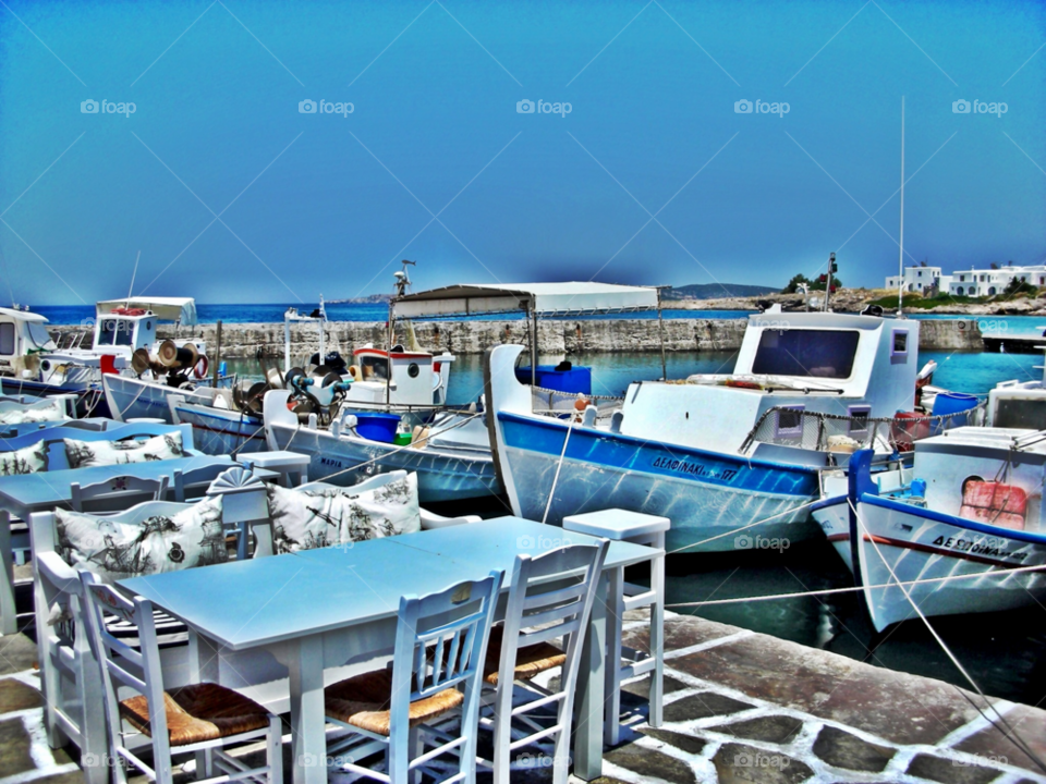 sky blue table white by emmanuelgr