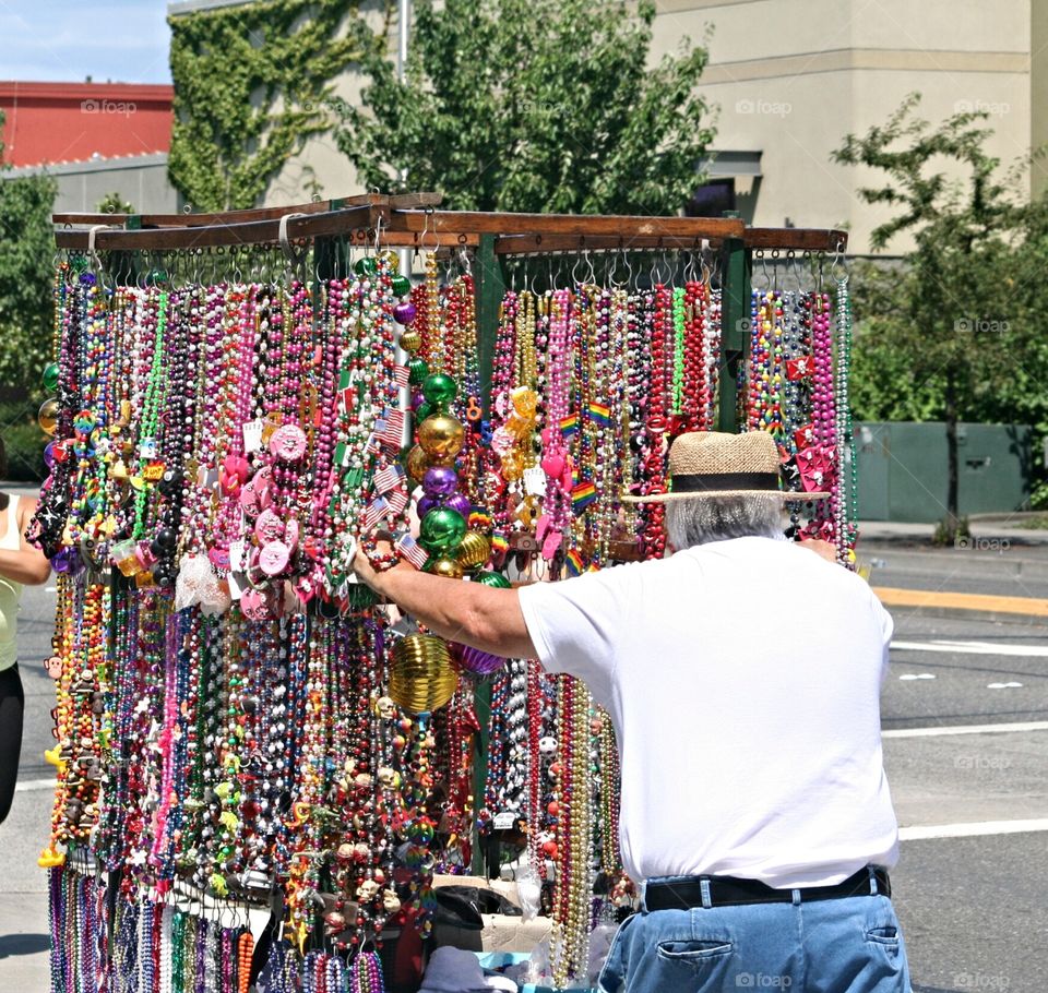 souvenirs. at the parade