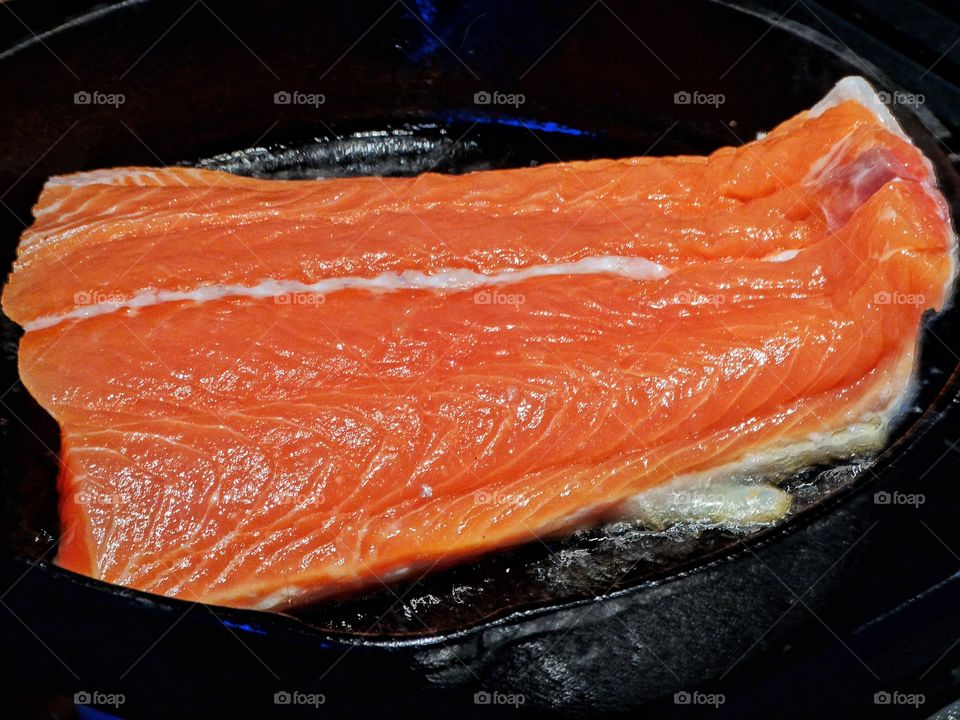 Salmon In A Frying Pan