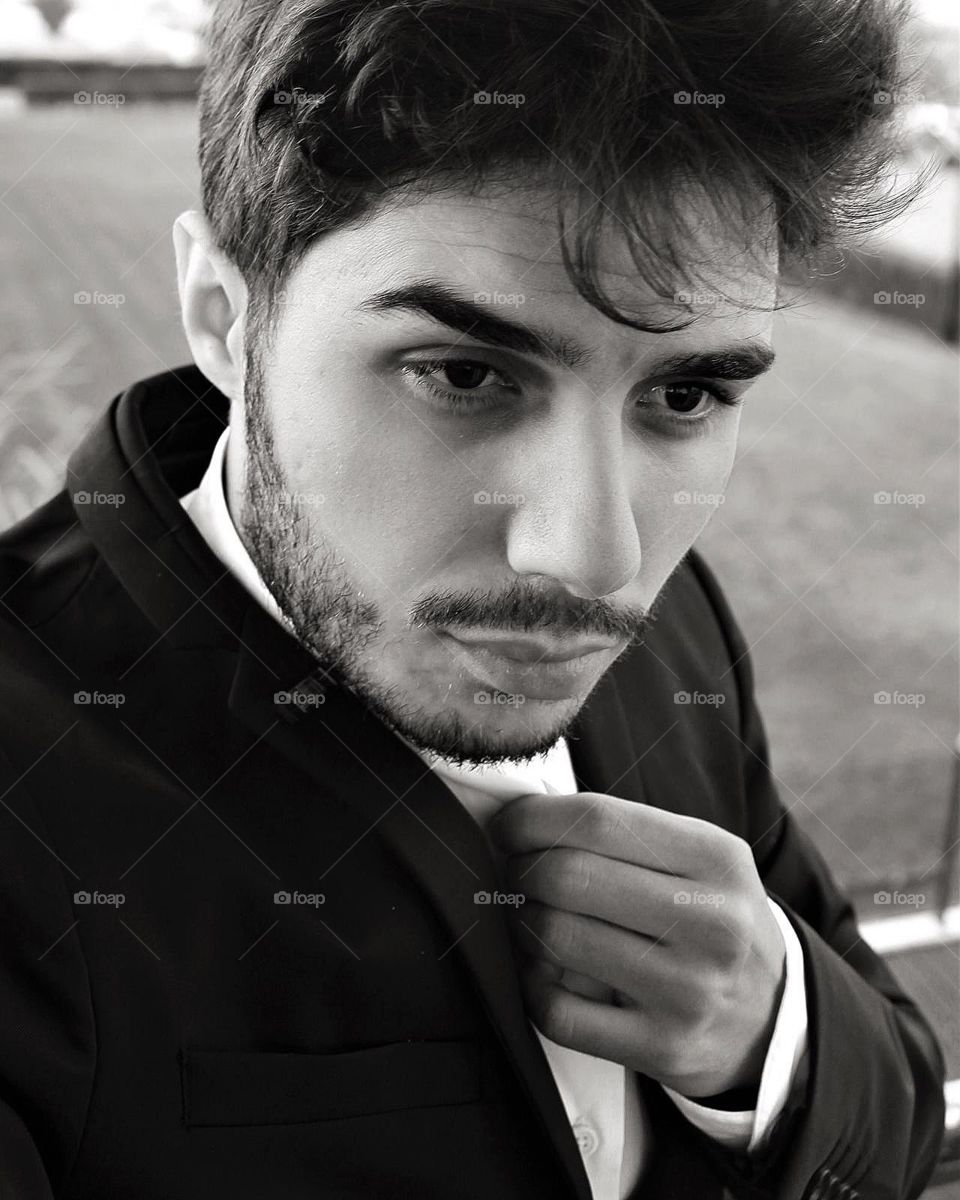 Monochrome suit portrait 