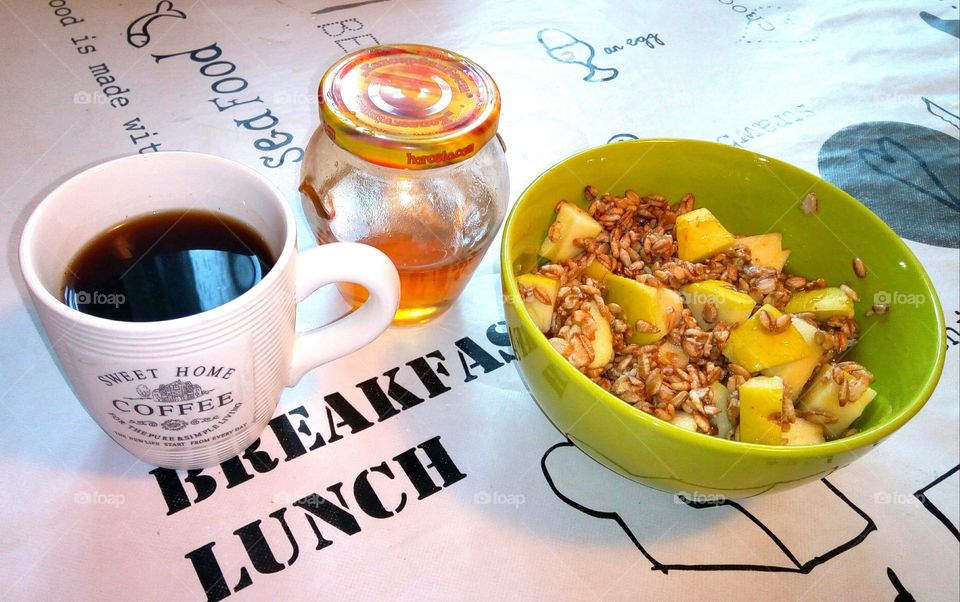 Healthy breakfast at home