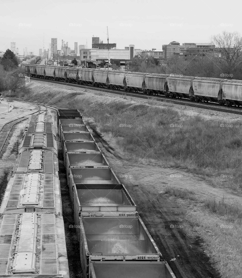 railyard over bridge