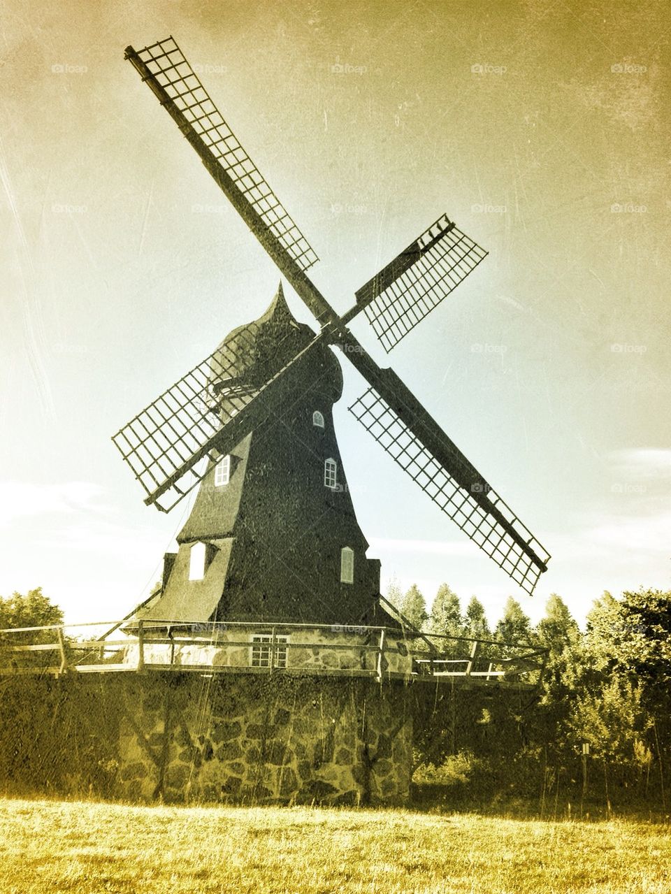 Old fashion windmill