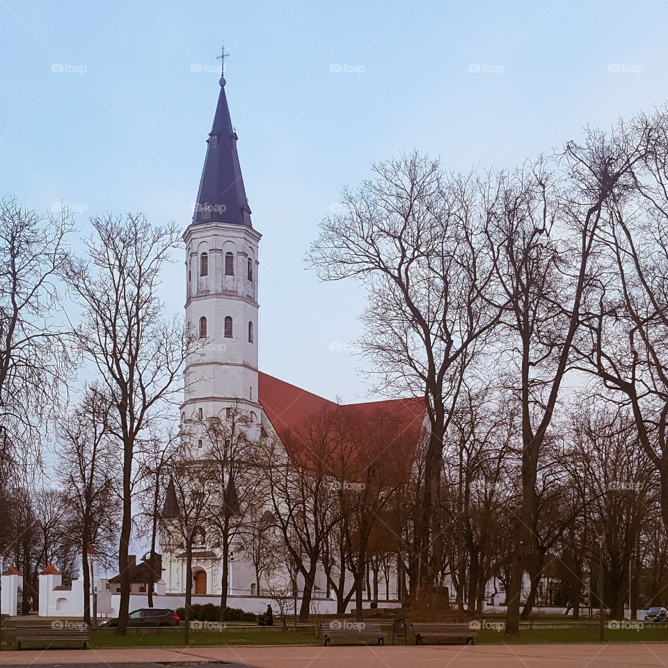 A landscape of church or Šiauliai