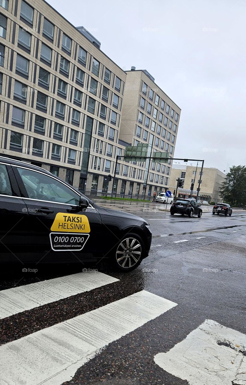 There are a lot of different Taxi companies in Finland at the moment and this car is from the most popular taxi company in our capital Helsinki "Taksi Helsinki". If you need a taxi here, you should choose a reliable car from this company