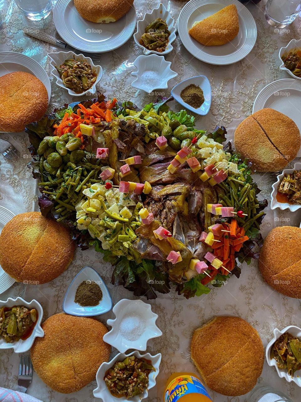 Meal time in Morocco.