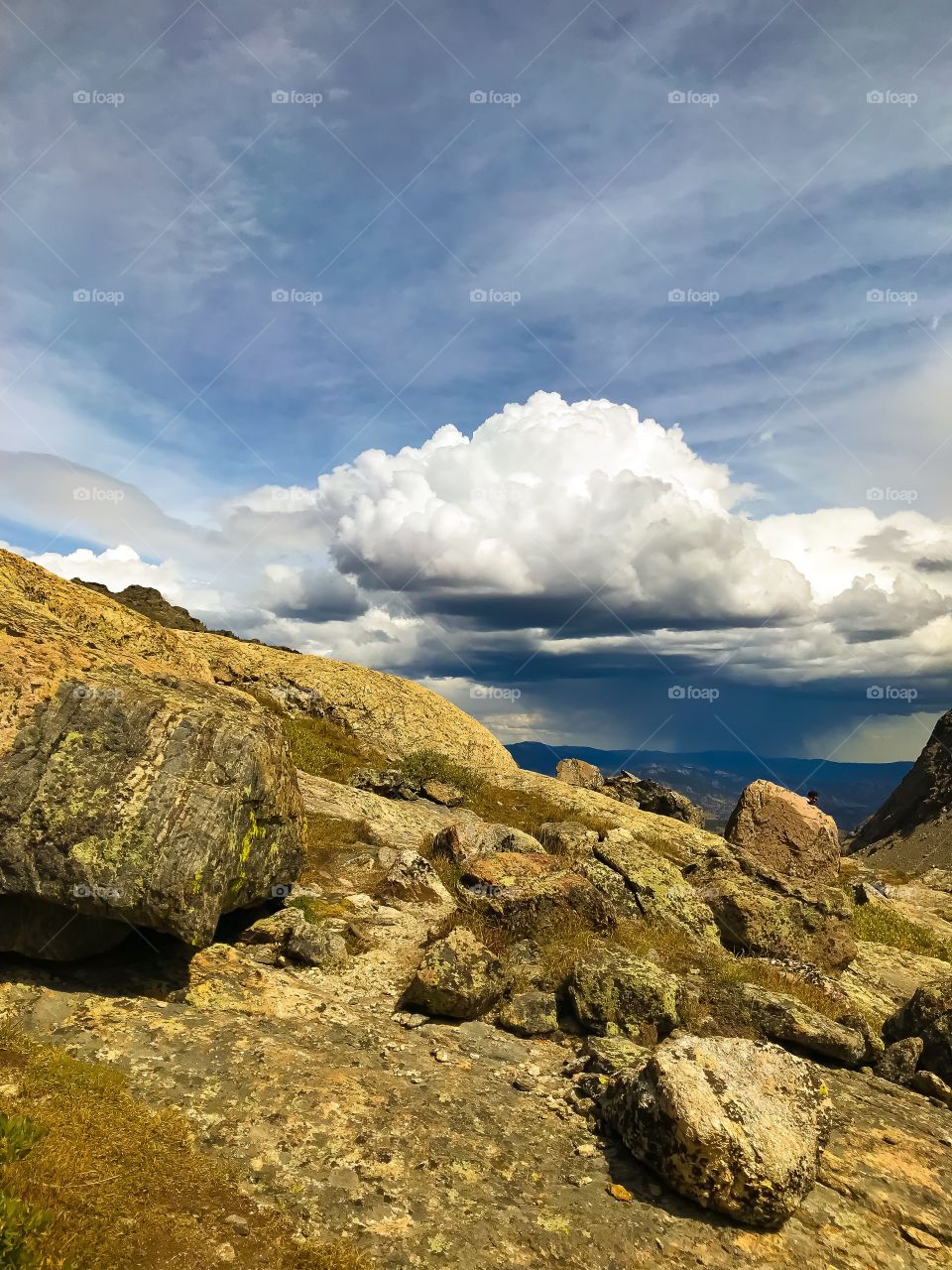 Storm on the horizon. 11,000 feet of altitude in the Rocky Mountains.