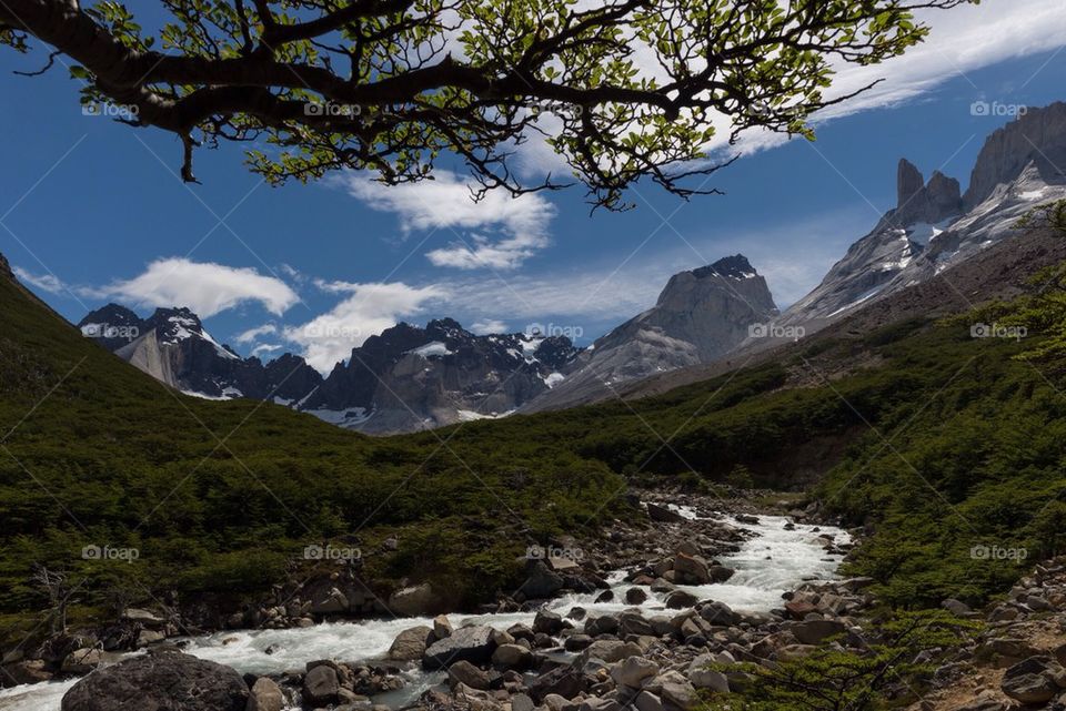 View of the French Valley in Torres del Paine National Park, Chile