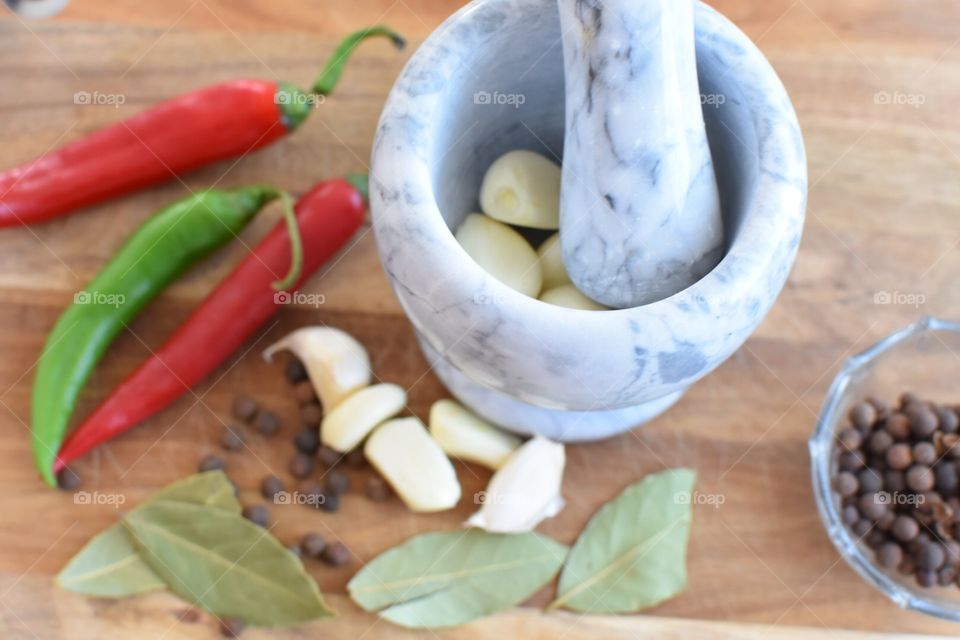 garlic and other spices