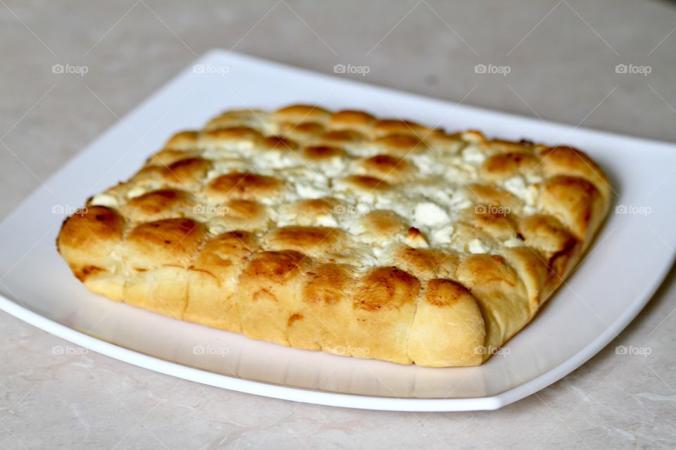 High angle view of breakfast