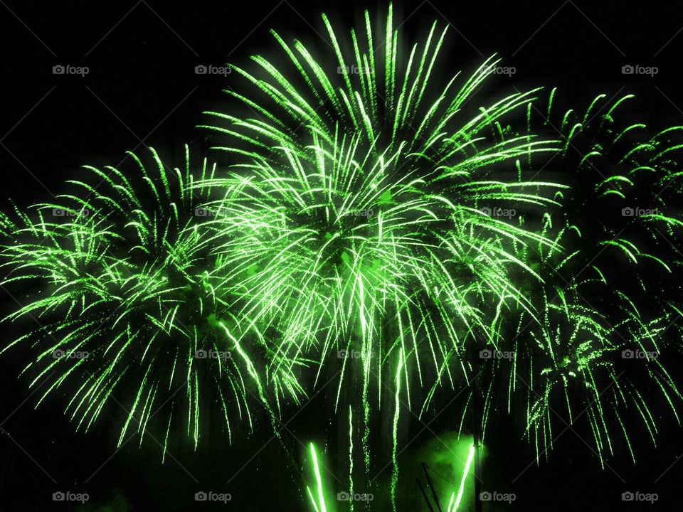 Green fireworks 