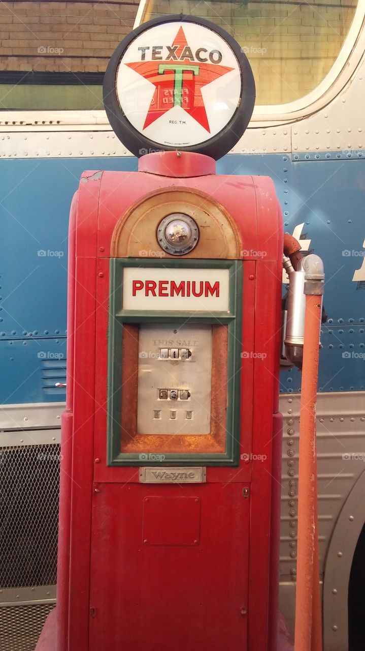 Old gas pump