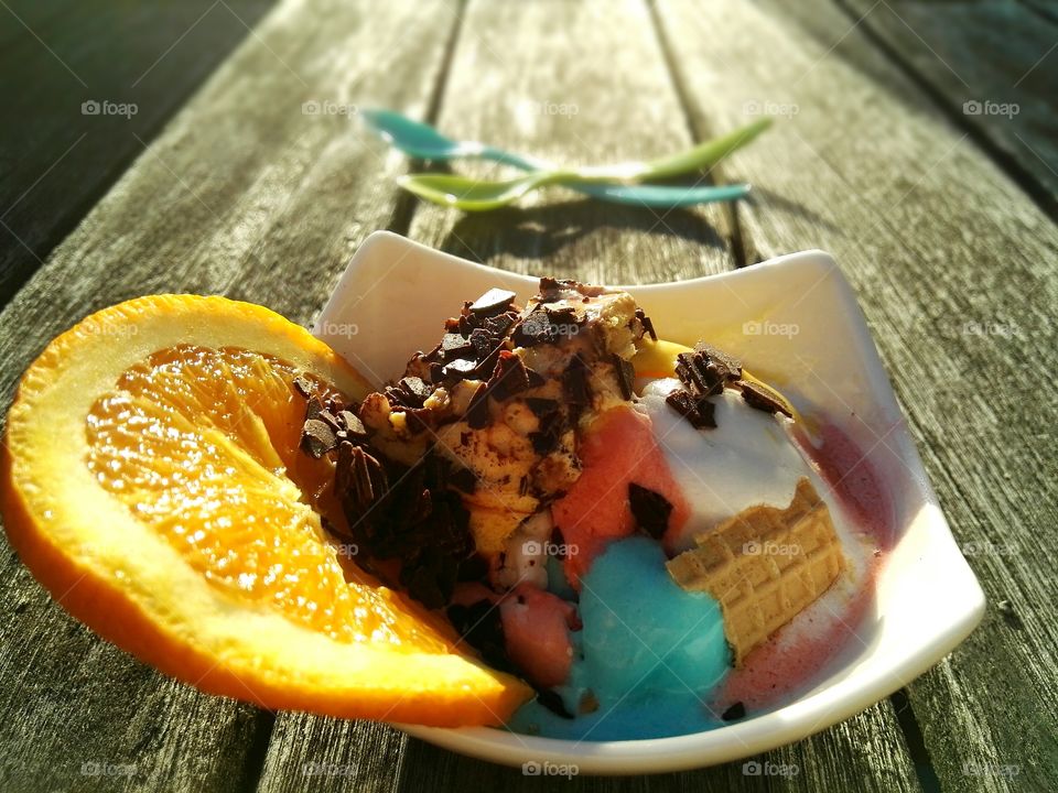 Close-up of ice cream