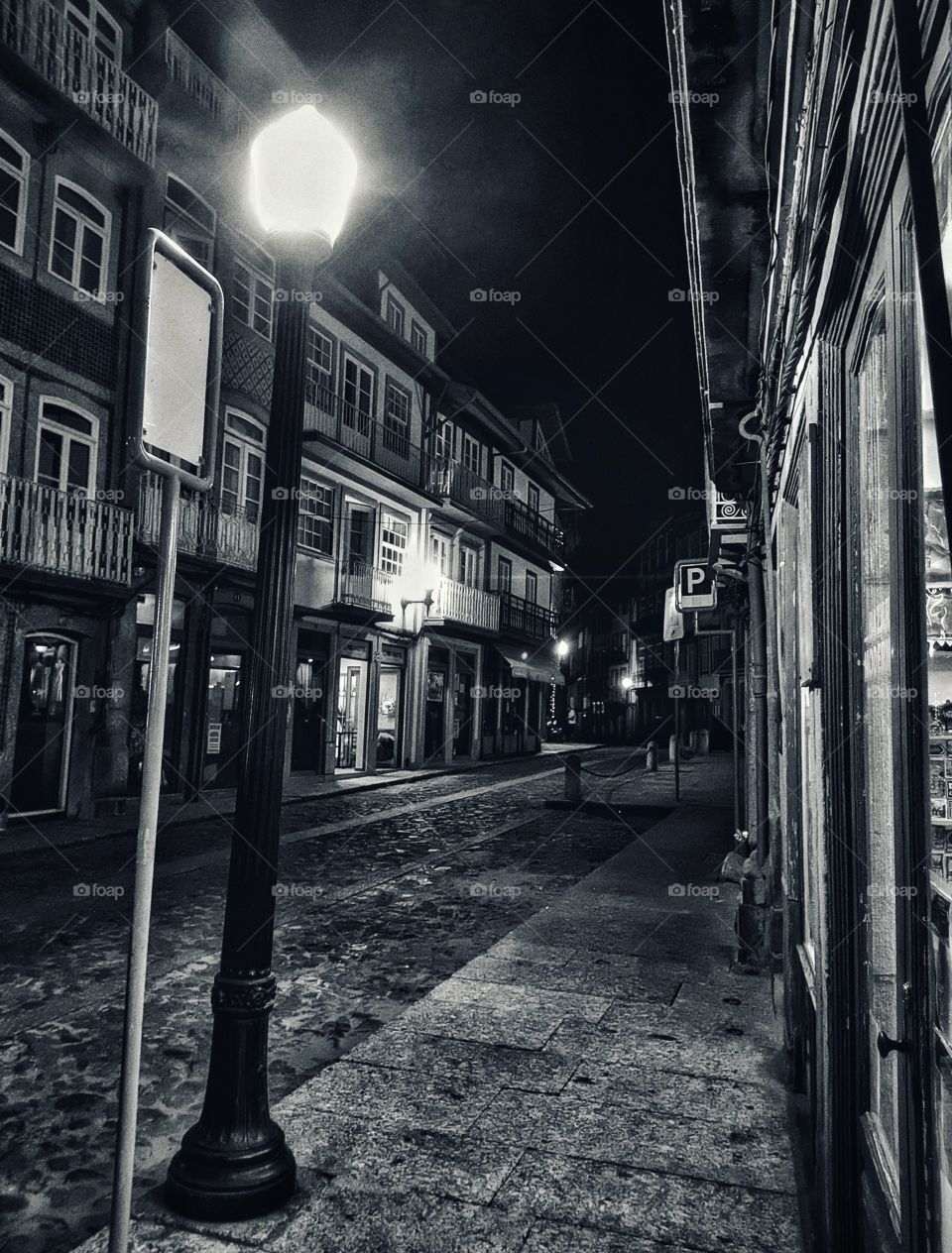 Guimarães city, Portugal at night