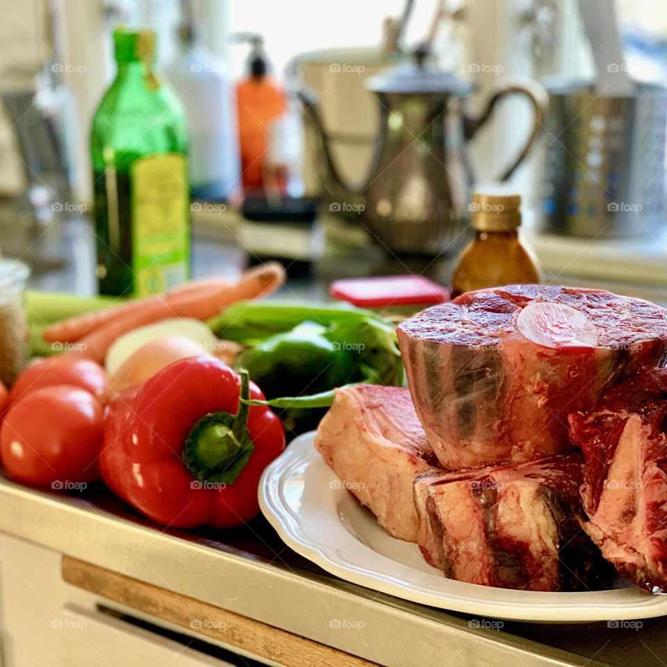 My favorite spot in the kitchen cooking a meal 