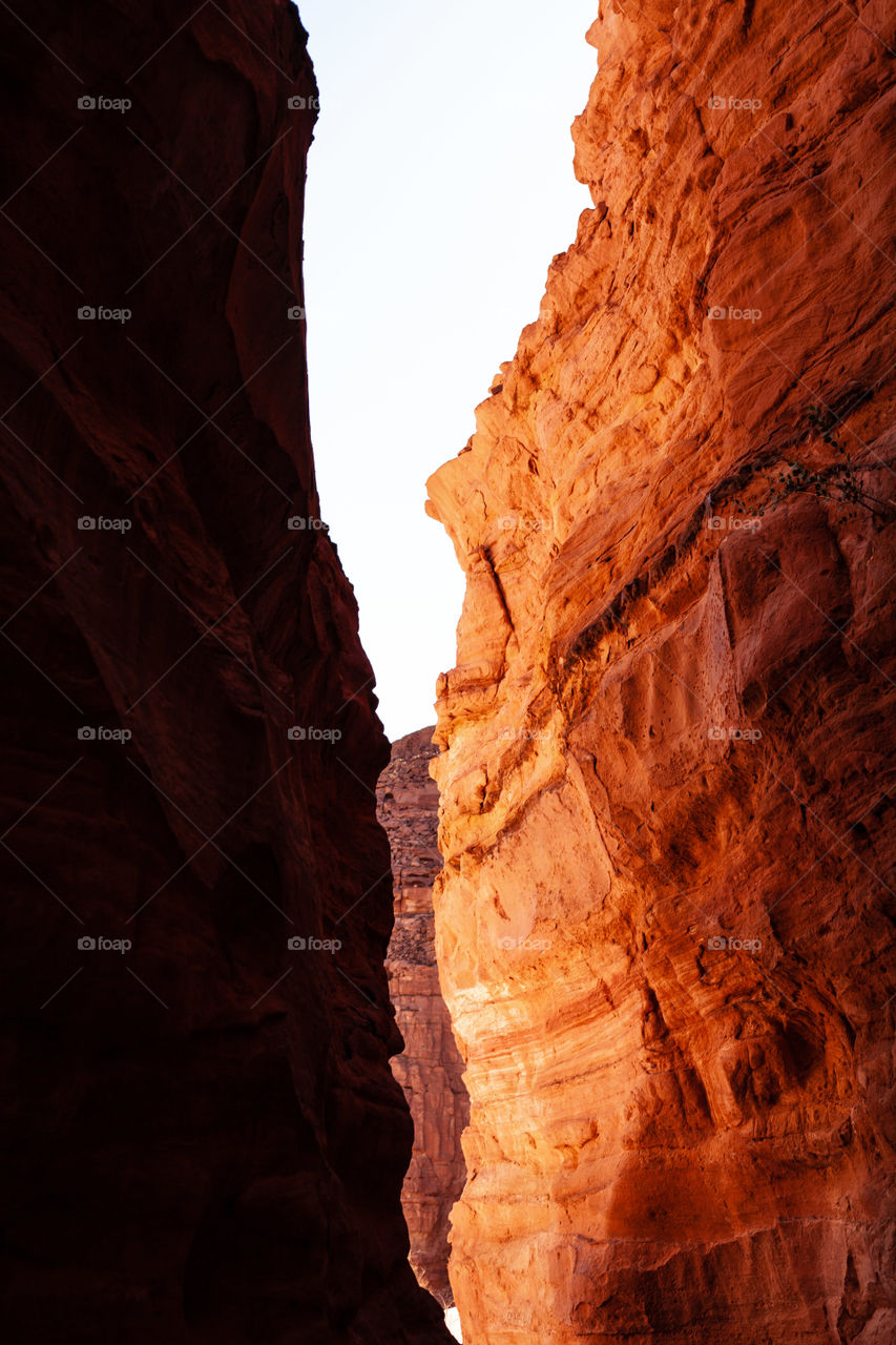 Tall, vibrant, saturated and beautiful canyons, the country of Egypt. Background image