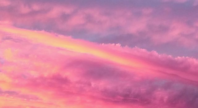 Dramatic pink sky