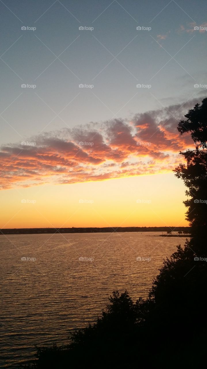majestic Sun set in Rhode Isla
