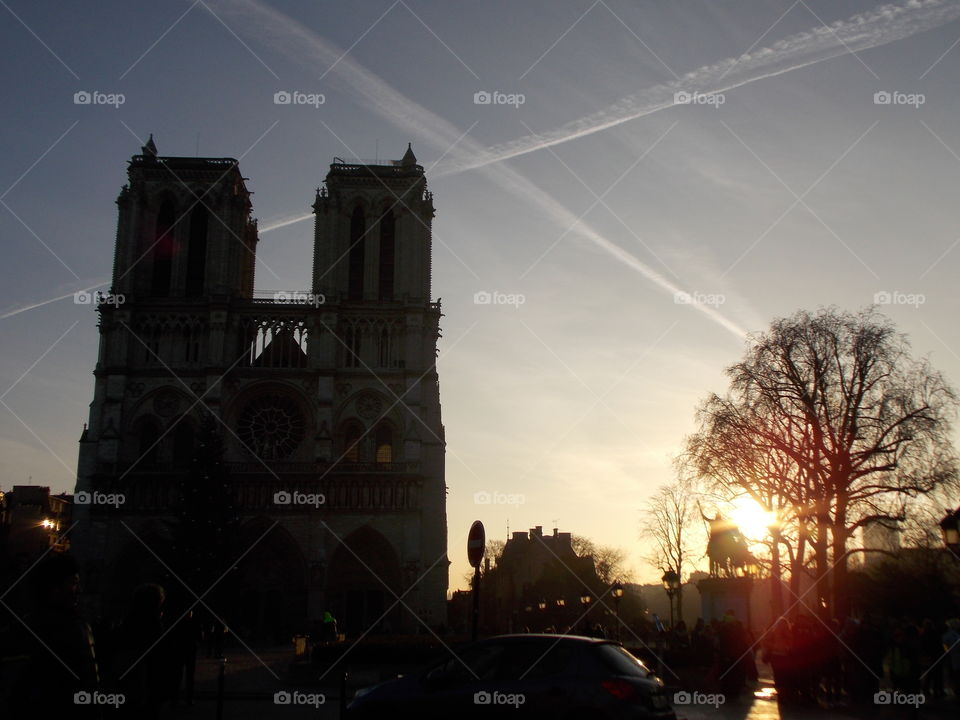 Sunset at Notre Dame - Paris