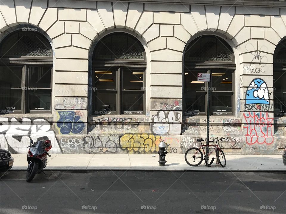 Two Bikes & New York Graffiti