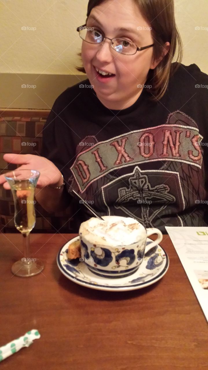 Drinking with Dixon. olive garden with my best friend