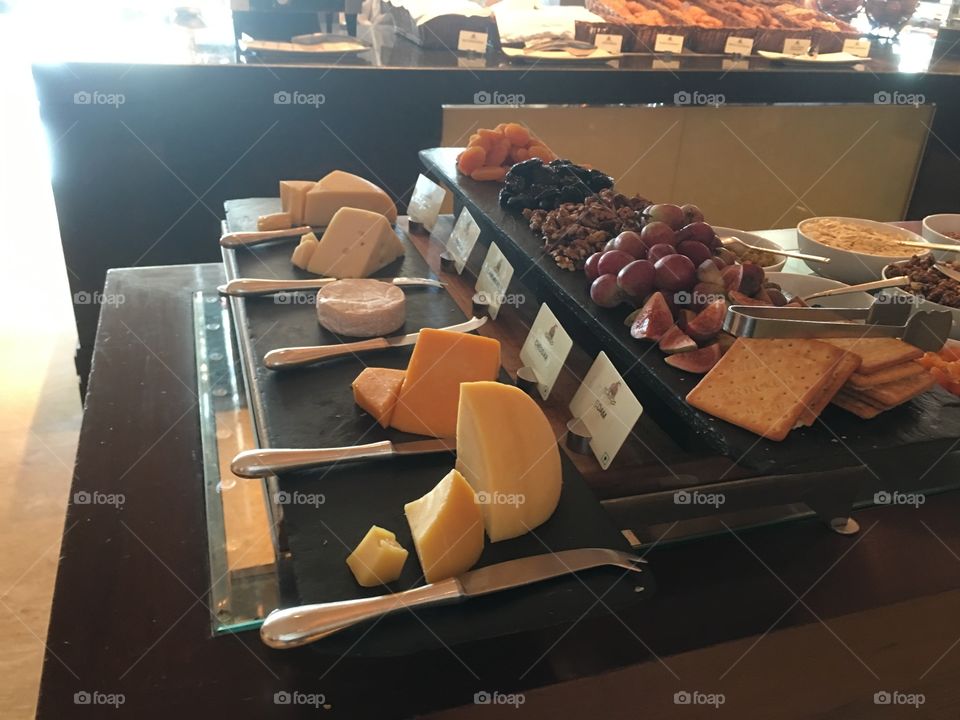Cheese breakfast buffet 
