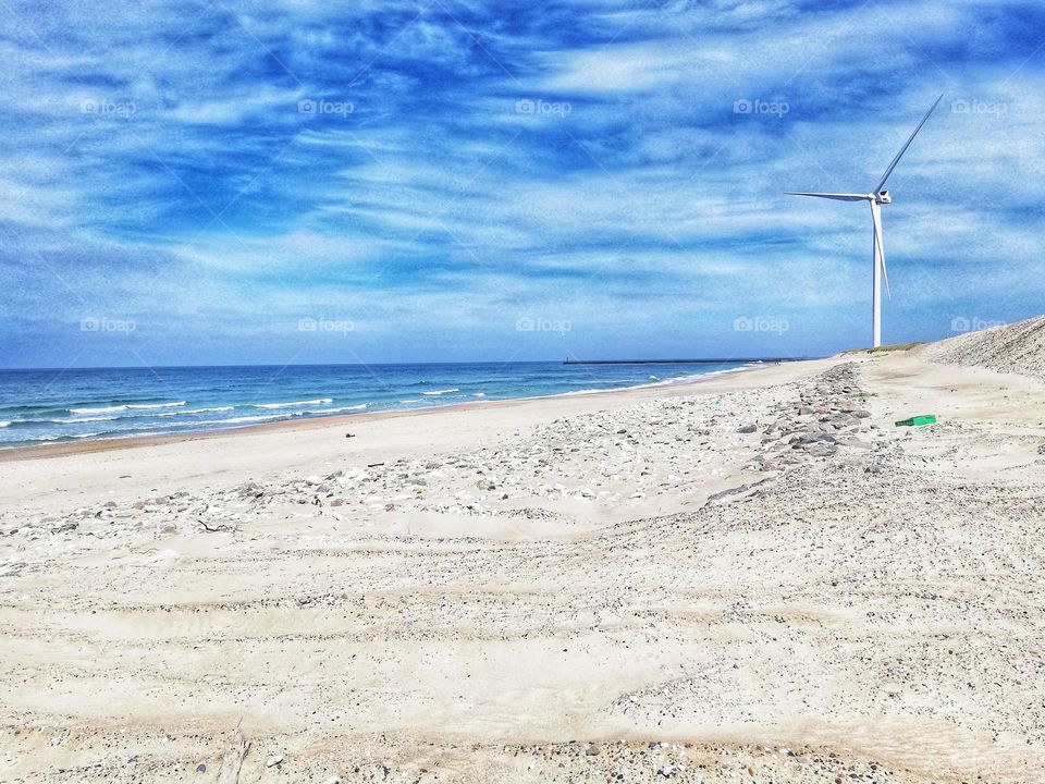 Paradise beach and sand dunes in Denmark