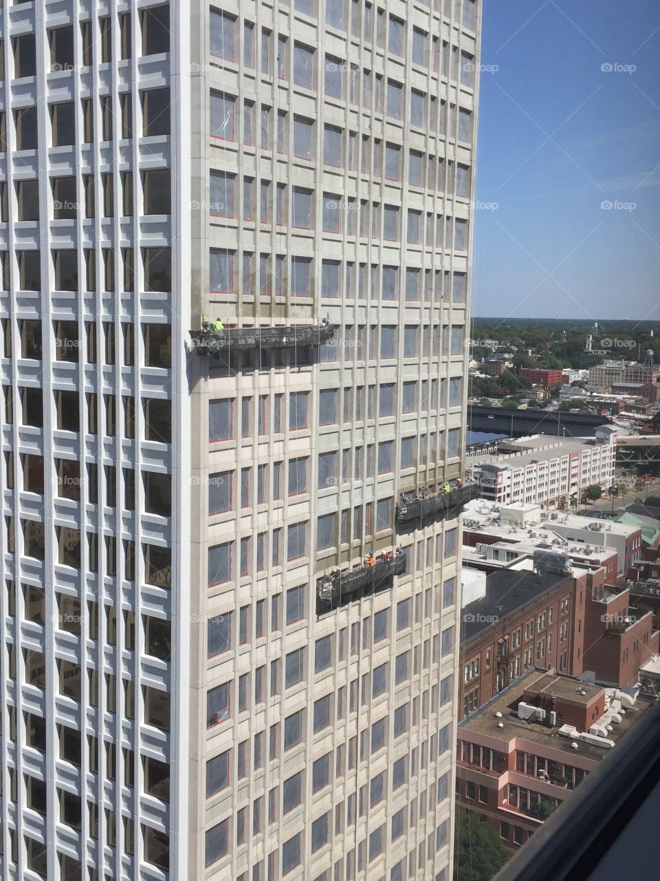 High rise window cleaning