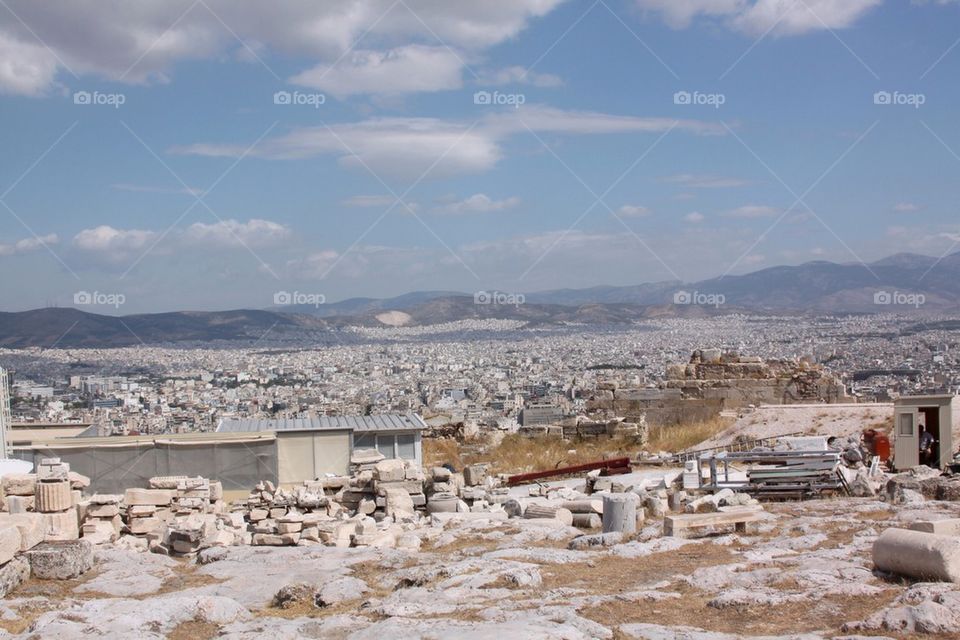 View from the Acropolis in Athens