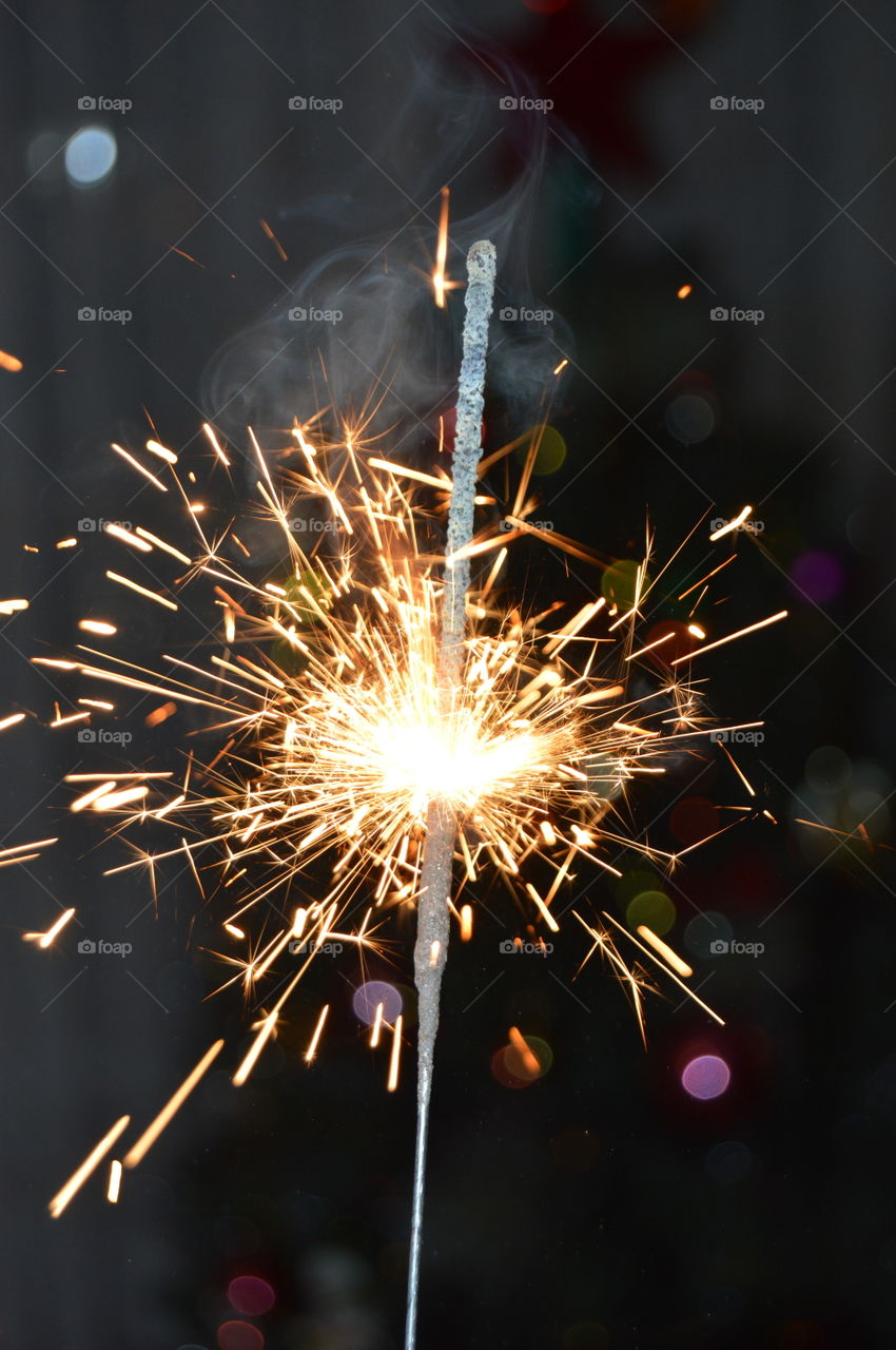 New year, Christmas, Sparkler, sparks,