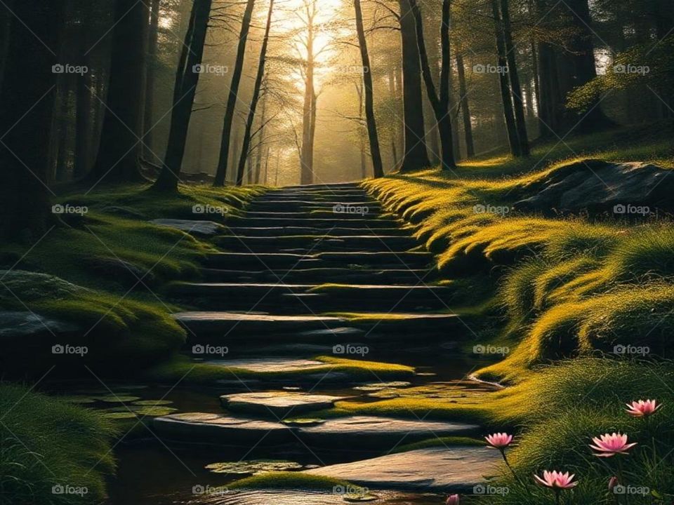 forest steps