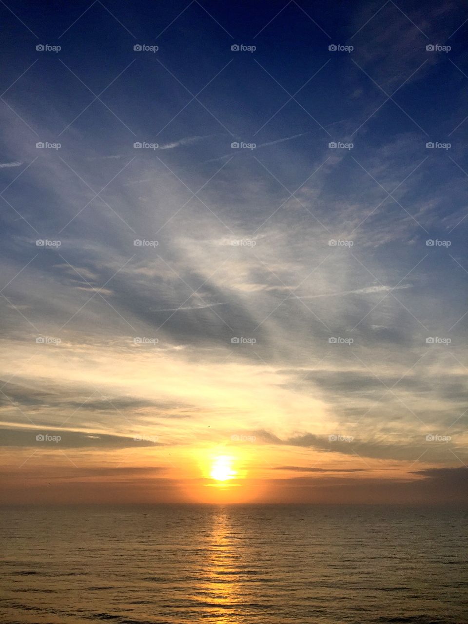 Majestic sunrise over the Atlantic Ocean.