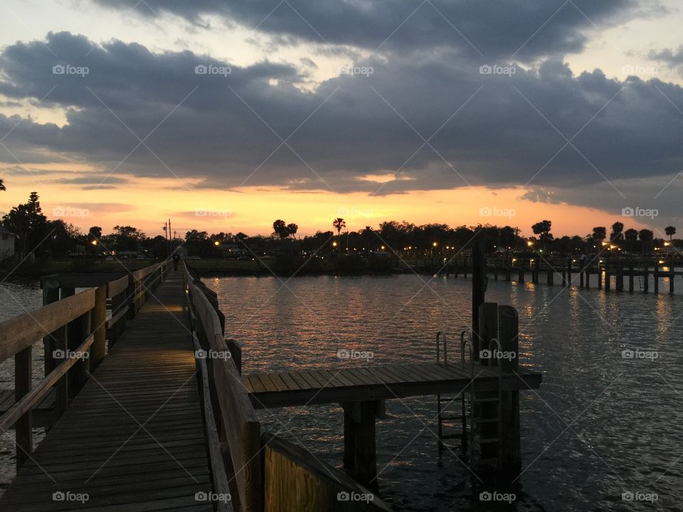 Sunset on the lagoon