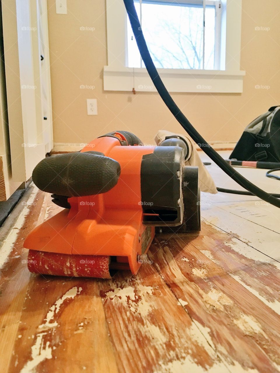 Refinishing the Floors - or - Hard at Work