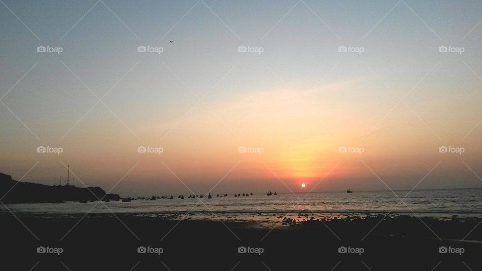 Mancora Beach Peru sunset