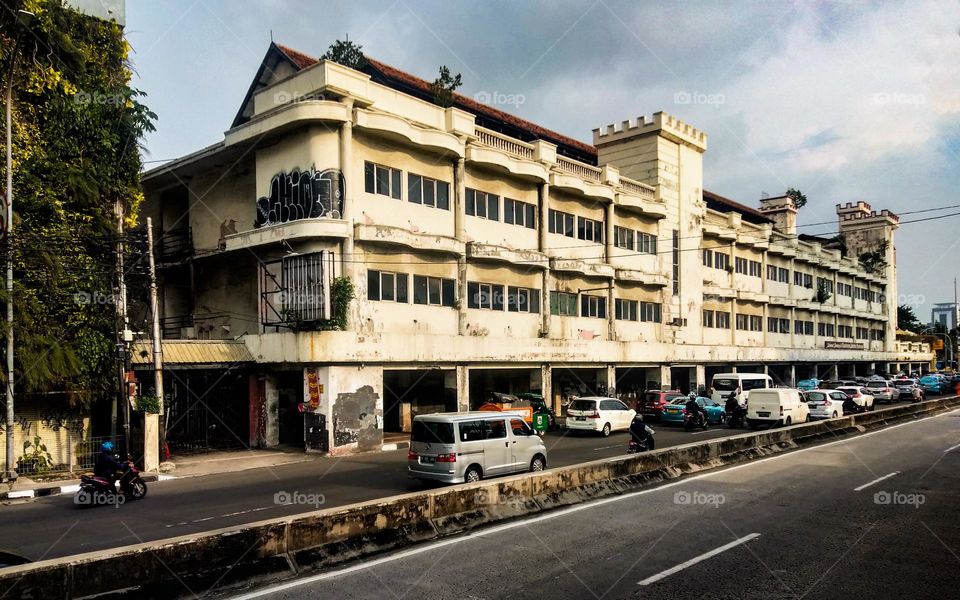 An old building located across the street