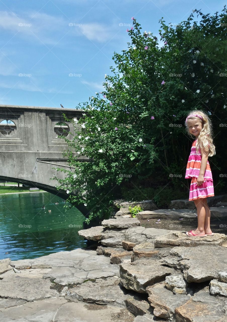 Girl by the Pond